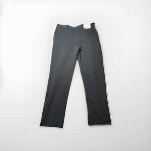Uniqlo Smart Ankle Pants Men L Black Stretch Waist Drawstring Casual Work